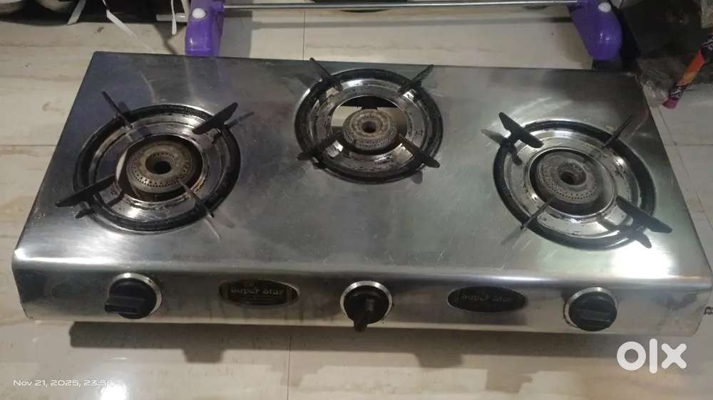 3-Burner Stainlees steel Gas Stove