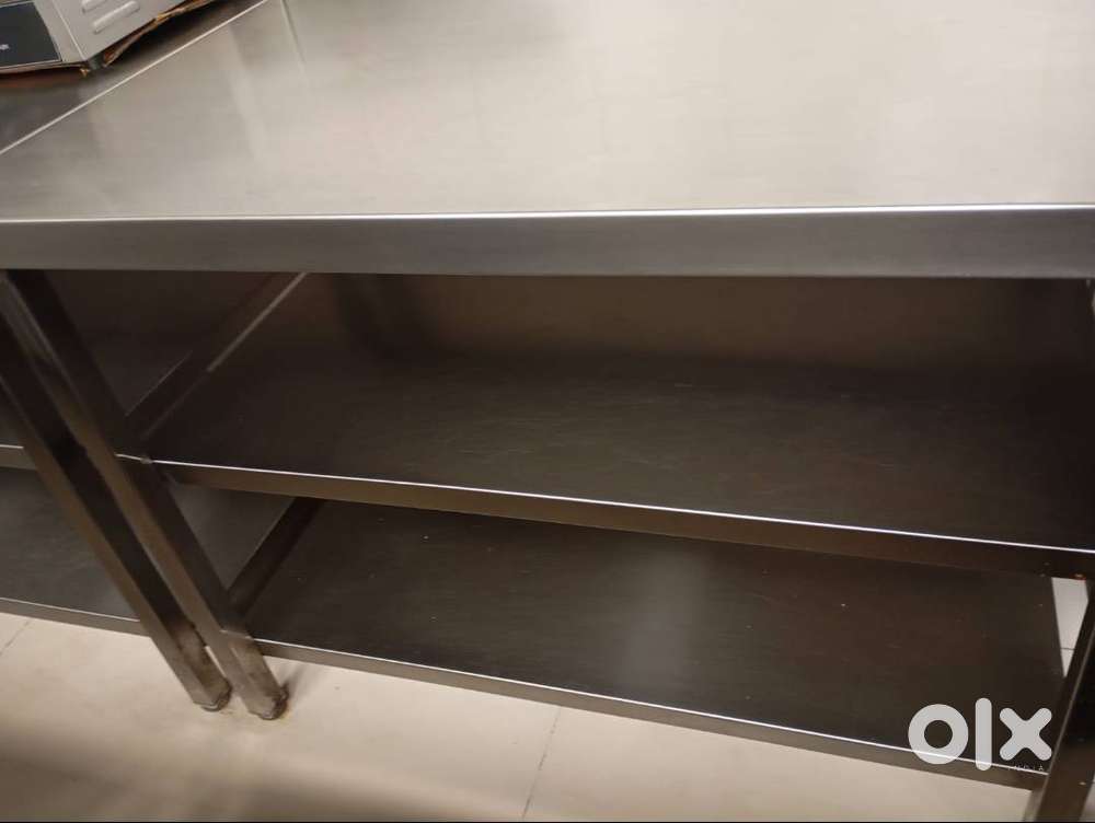 SS Working Tables (Large and Small) with 2 Undershelves