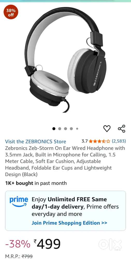 Zebronics Wired Headphones
