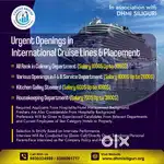 All Jobs available for Cruise line, Recruitment going on