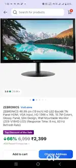 Monitor 19 approx inch new 5-6 month old