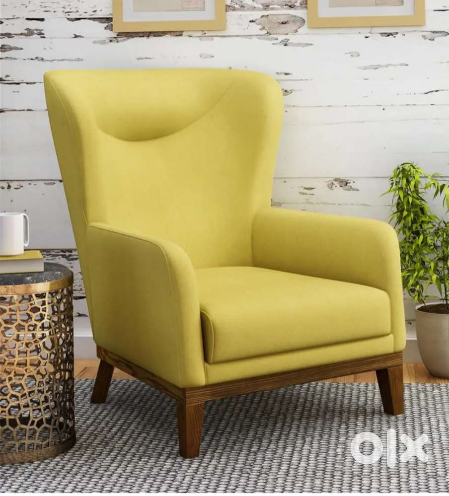 Pepperfry - Premium Lounge Chair in Camel Yellow Colour