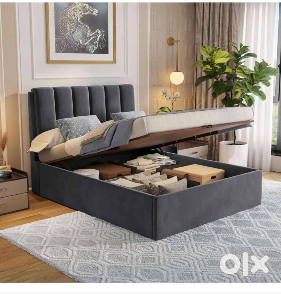 Wakefit hydraulic storage Queen bed with Orthopedic mattress 8 inch