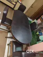 Full leather cover dinning table 5 seats