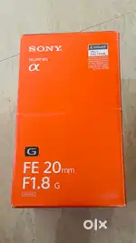 Sony E mount FE 20 mm F1.8 G Full Frame Lens