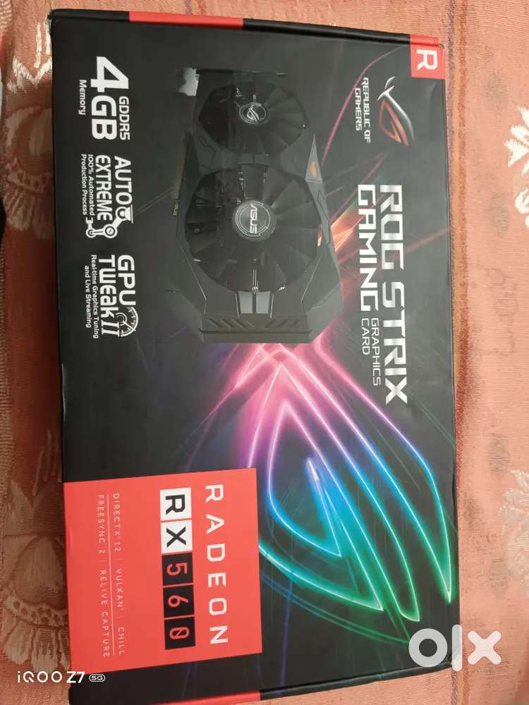 Asus Rog strix Gaming Graphic card radeon RX560