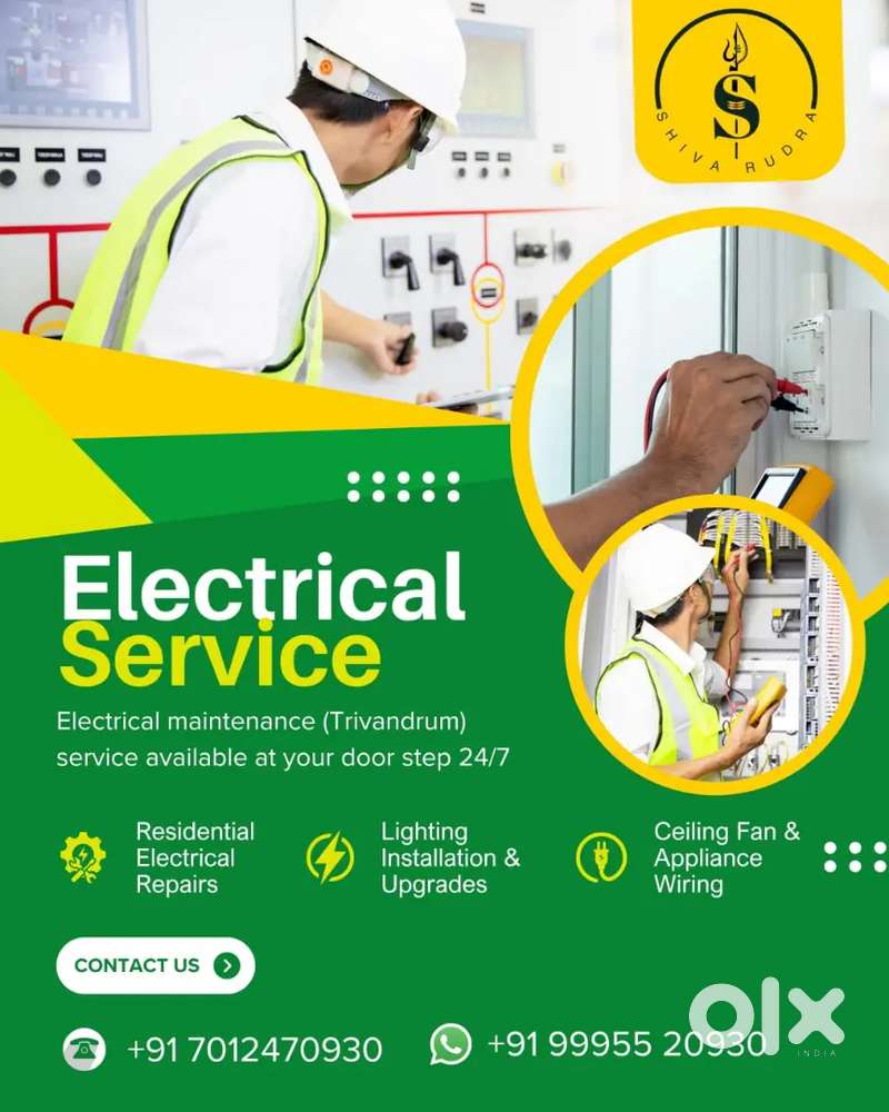 We take electrical works all over tvm 24/7 contact for more