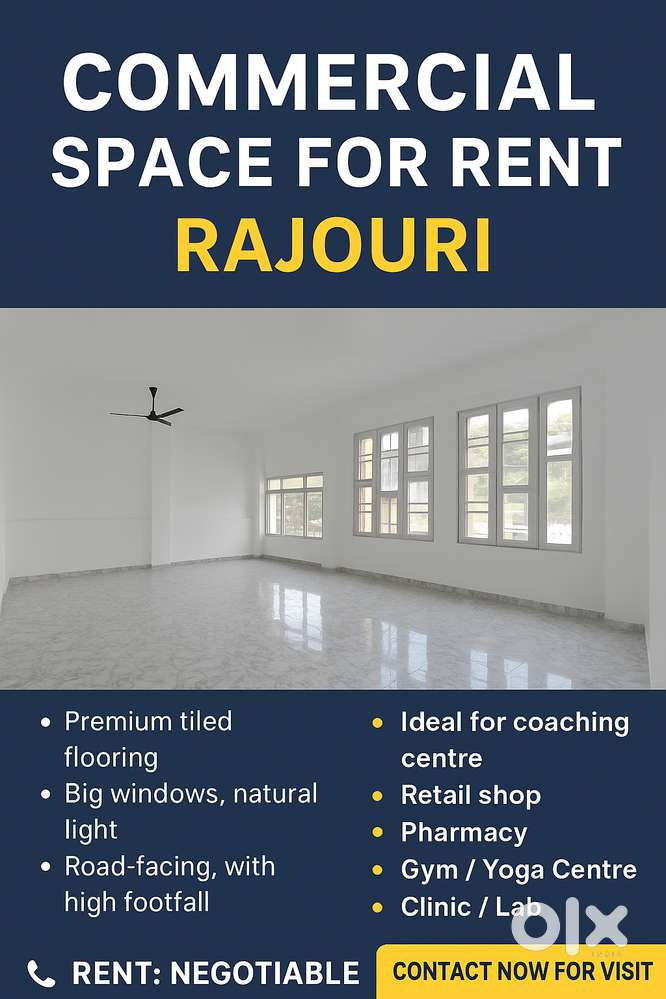 Commercial Space for Rent in Rajouri talwal– Ideal for Office, Coachin
