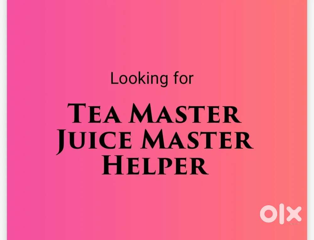 Juice master and helper needed