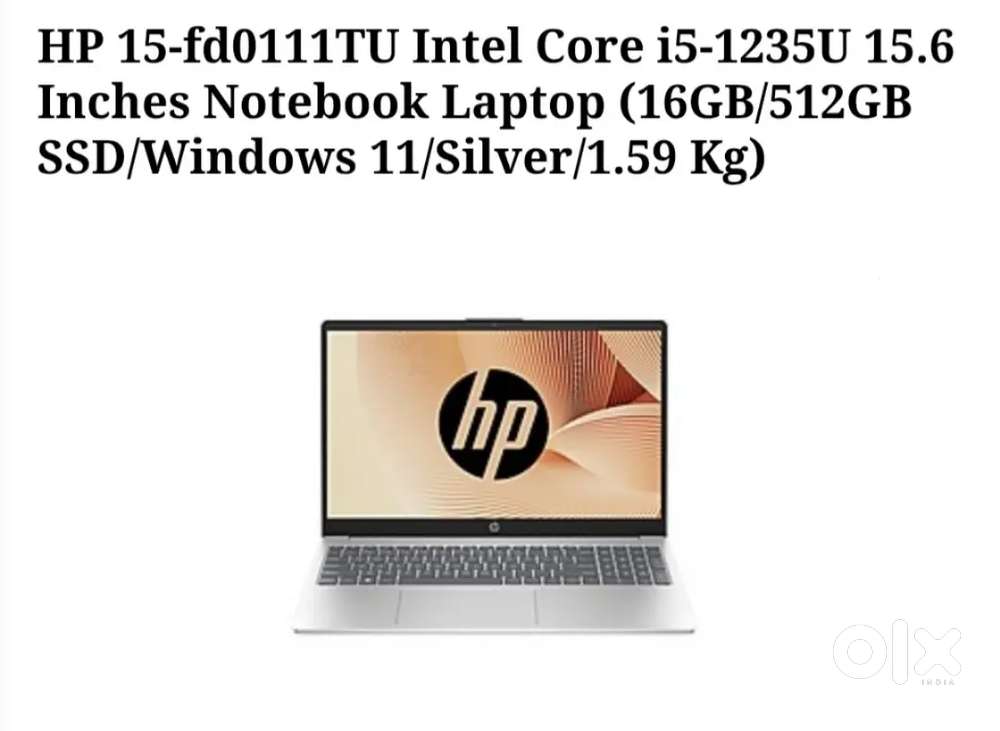 HP Laptop core i5 1235U with laptop bag , mouse & keyboard