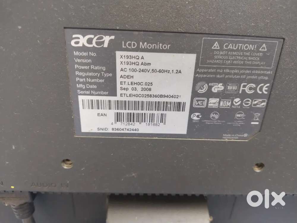 Acer Desktop LCD monitor