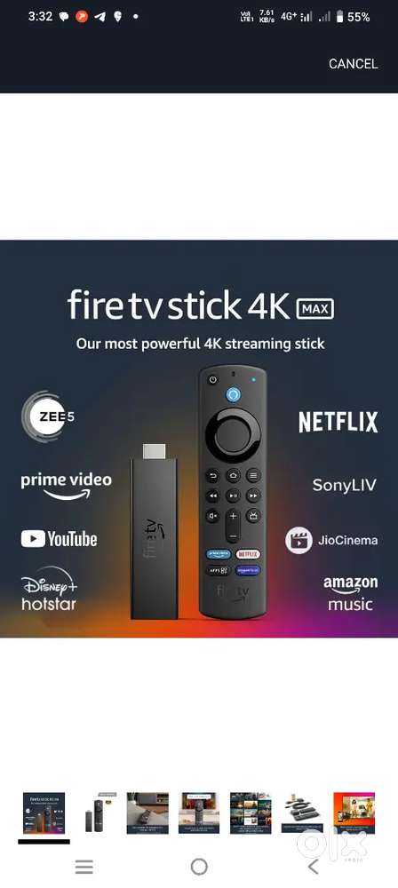 Amazon 4K Max all subscription free Netflix prime YouTube  hotstar etc