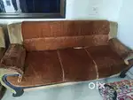 5 seat wooden sofa