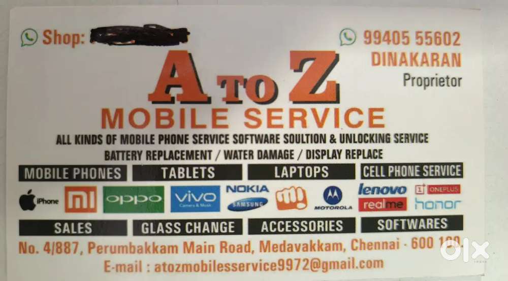 Mobile technician and sales man
