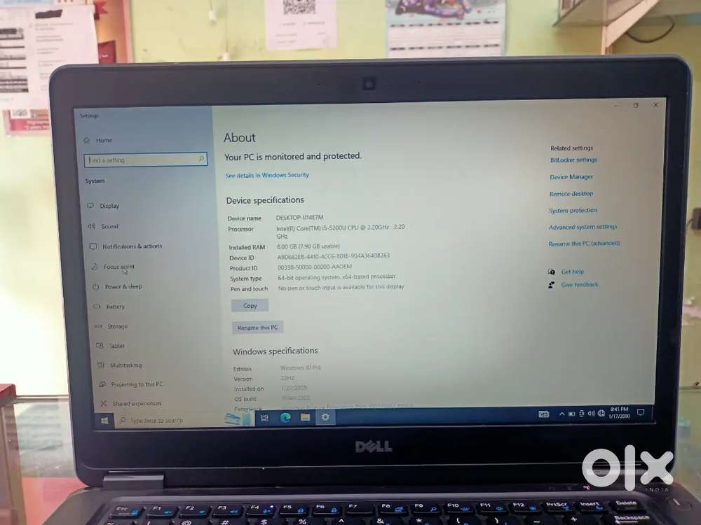 I5 5th gen cpu/ 8gb ram/ 256 NVME SSD Dell Laptop