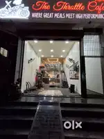 Cafe with Motorcycle workshop, modification, accesiories, and a lounge