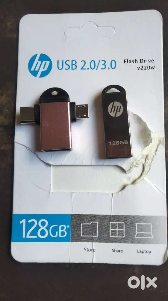H P pendrive 128GB + OTG