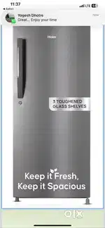 New Haier fridge