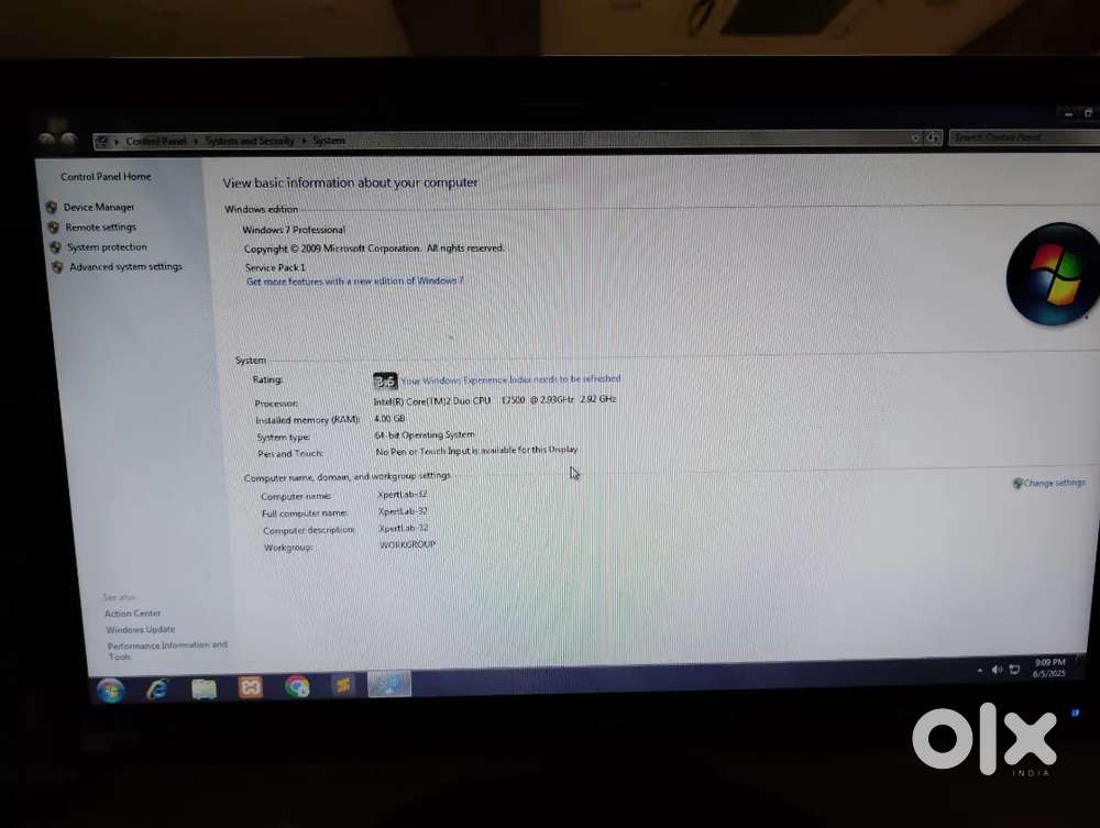 Intel R core duo CPU 4gb ram 112gb hdd assembled computer
