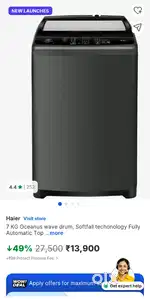 Haier 5star fully automatic washing machine