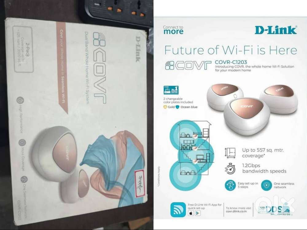 D-Link COVR1203 AC1200 Dual Band Whole Home Wi-Fi System (Rose Gold)