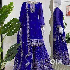 Plazo dupatta set for model , influencer Girls