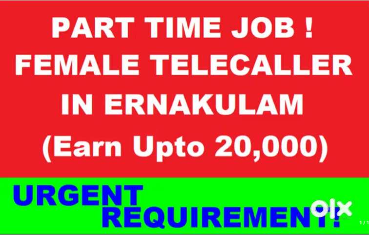 PART TIME JOB IN ERNAKULAM KOCHI - FEMALE TELE CALLER