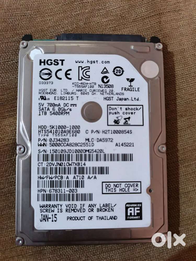 Hard Disk 1TB And Usb Connector