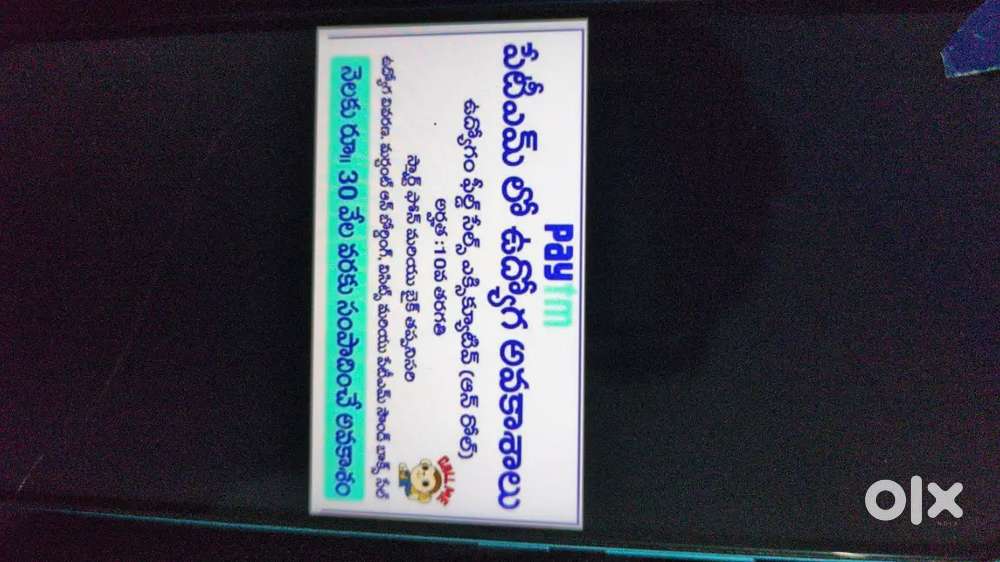 Paytm company. Role. FSE. On roll job. Mahabubnagar local