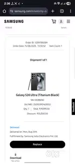 S24 Ultra (12/256gb) less than 15 days old