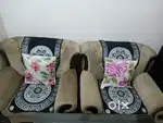Sofa set with wood table