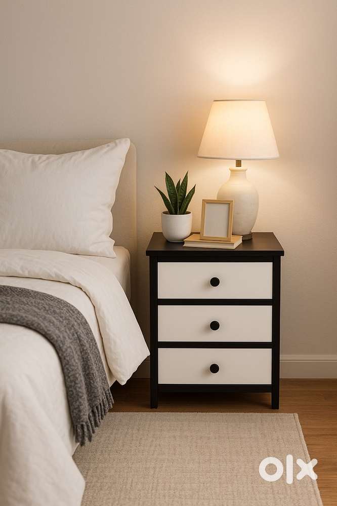 Brand new wooden bed side table cod available