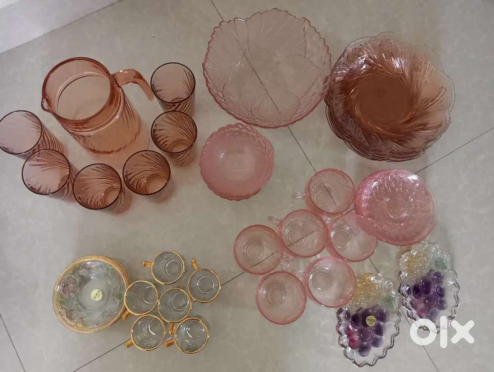 Glass Crockery Set - 48 pcs