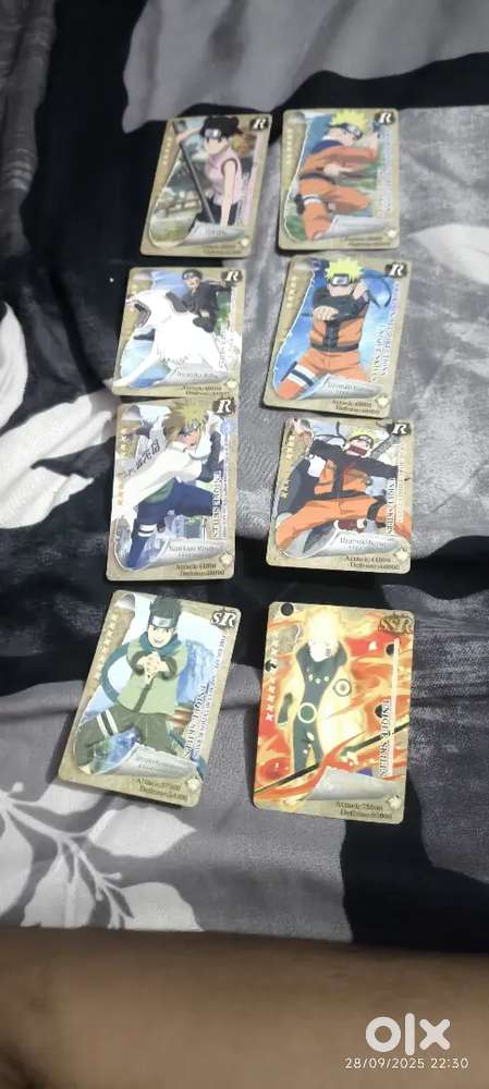 Naruto card 6 rare 1 super rare 1 super super rare