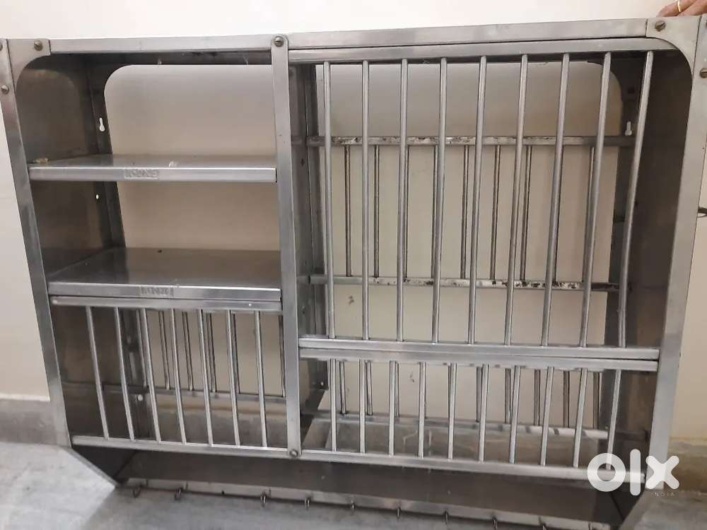 Wall mounted kitchen steel rack for utensils
