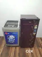 Whirlpool latest flower model refrigerator & lg washing machine
