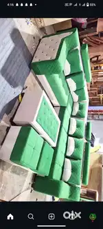 Premium luxurious Green and white color