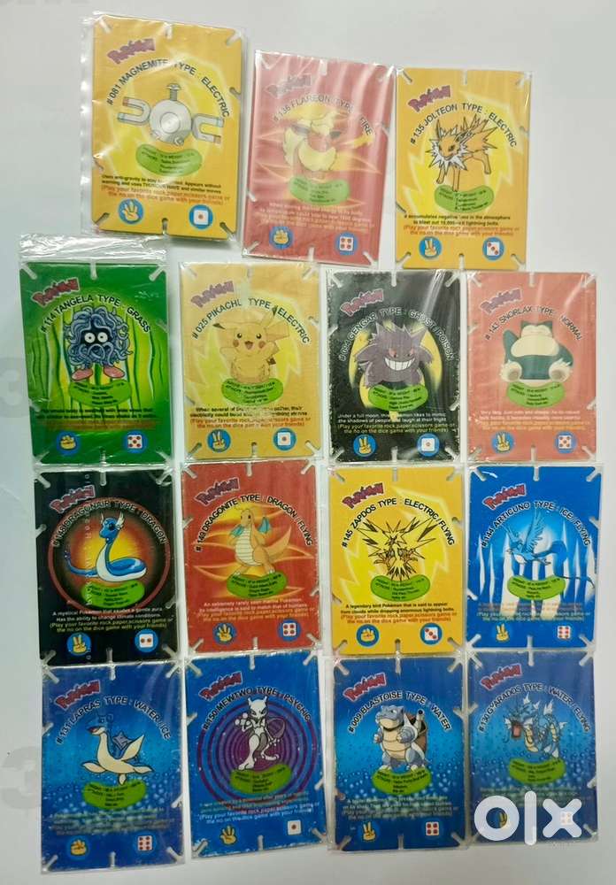 Pokemon Jengas Tazo Motion Cards Cheetos