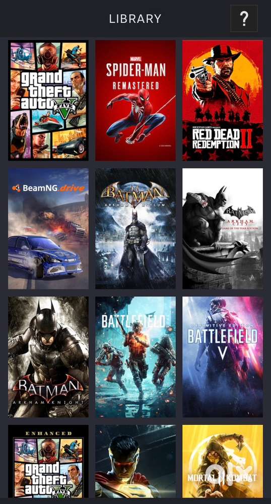 Steam acc full of games
