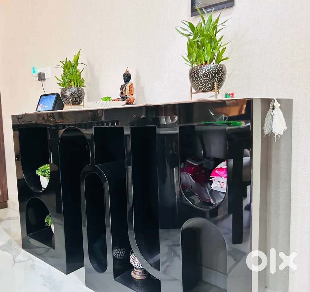 Designer Black Console Unit