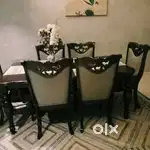 Glass top dinning with 4 chairs