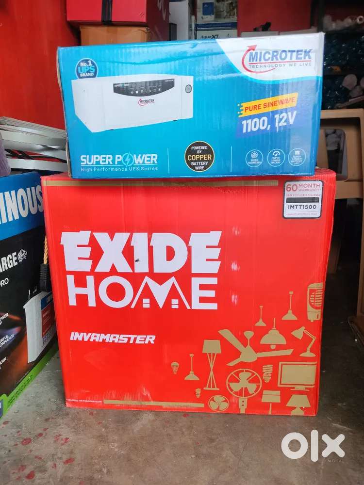 Microtek inverter exide battery 1100va inverter & 150ah battery