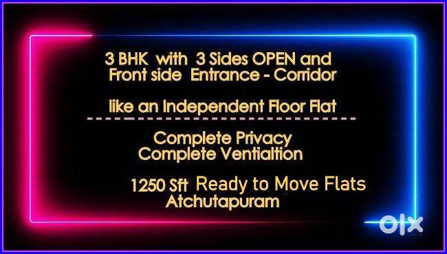 Ready to Move 3 BHK Flat @ Best Price : Atchutapuram