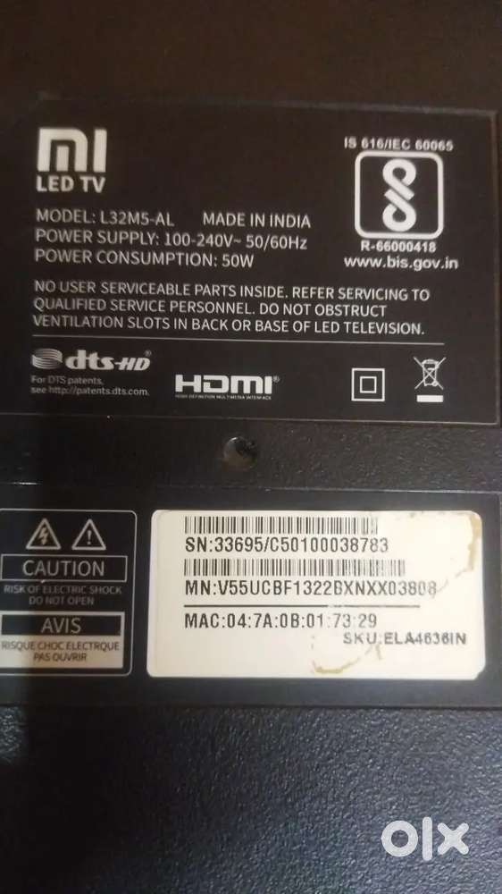 Mi tv 32 inch display panal damej