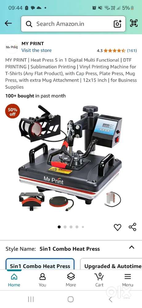 MY PRINT  Heat Press 5 in 1 Digital Multi Functional