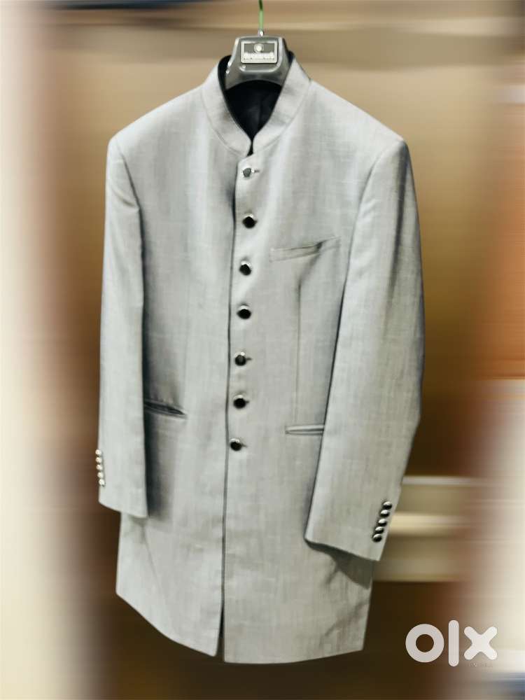 Men Bandhgala Blackbeery Suit