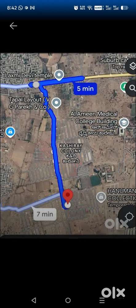 Na corner plot for sale 18mtr road near to al-ameen college