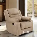 Suede Fabric Single Manual Standard Recliner