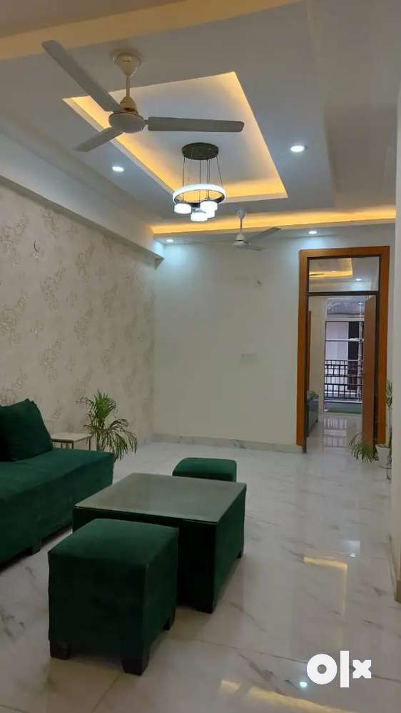 3bhk flat semi furnished 3 tier security gated community 42 lakh