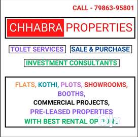 Pre-Leased showroom with Govt. Bank is available for sale